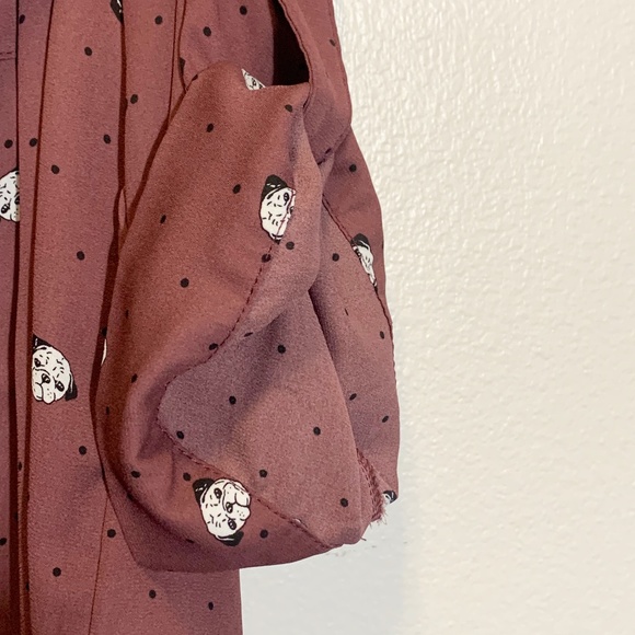 🕊️SOLD🕊️ Torrid Womens Dog Print Harper Georgette Pullover Blouse Plus Size 1X - Picture 10 of 16